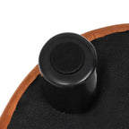 Pouf rond en velours, repose-pieds moderne rembourré
