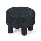 Pouf rond en velours, repose-pieds moderne rembourré