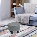Pouf rond en velours, repose-pieds moderne rembourré