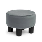 Pouf rond en velours, repose-pieds moderne rembourré