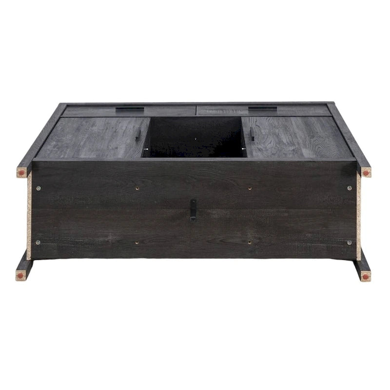 Bahut Q-Max 47W, Meuble de rangement de salle à manger, Buffet avec deux placards, deux tiroirs, deux étagères ouvertes