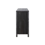 Bahut Q-Max 47W, Meuble de rangement de salle à manger, Buffet avec deux placards, deux tiroirs, deux étagères ouvertes