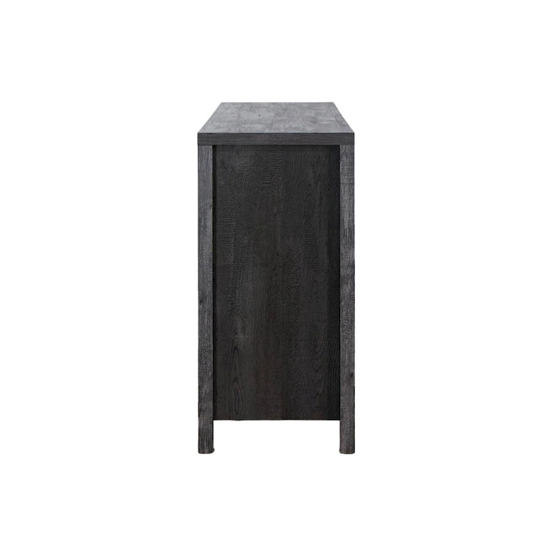 Bahut Q-Max 47W, Meuble de rangement de salle à manger, Buffet avec deux placards, deux tiroirs, deux étagères ouvertes