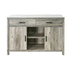Bahut Q-Max 47W, Meuble de rangement de salle à manger, Buffet avec deux placards, deux tiroirs, deux étagères ouvertes