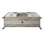 Bahut Q-Max 47W, Meuble de rangement de salle à manger, Buffet avec deux placards, deux tiroirs, deux étagères ouvertes