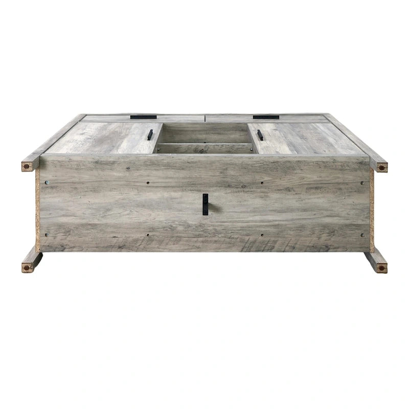 Bahut Q-Max 47W, Meuble de rangement de salle à manger, Buffet avec deux placards, deux tiroirs, deux étagères ouvertes