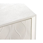 COZAYH Meuble Moderne à 4 Portes avec Motif Courbé 3D et Fermeture par Pression, Meuble TV, Buffet