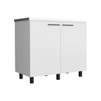 Napoles-2 39 Large évier de service à double porte en acier inoxydable - N/A