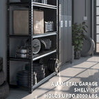 Étagères de rangement de garage réglables DoCred, étagères métalliques, noires