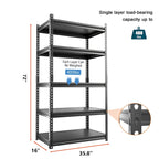 Étagères de rangement de garage réglables DoCred, étagères métalliques, noires
