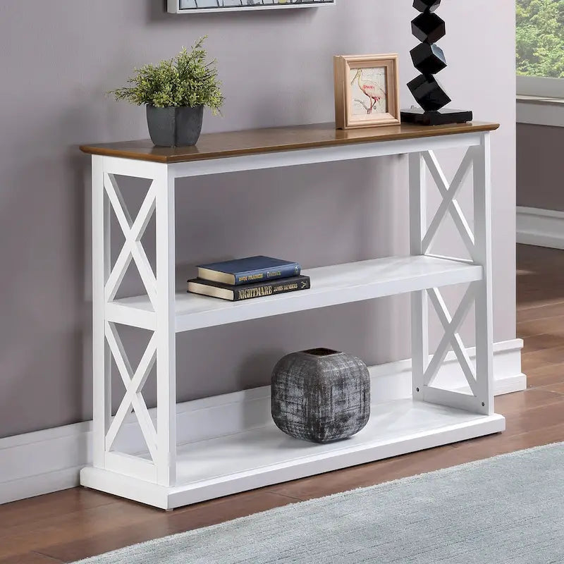 Table console Coventry avec étagères