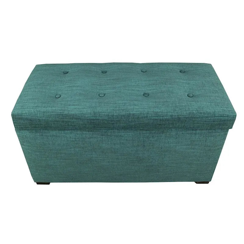 Coffre de rangement Angela « Lucky » capitonné 8 boutons – Banc