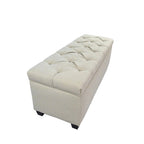Le banc de rangement à chaussures Sole Secret capitonné beige diamant