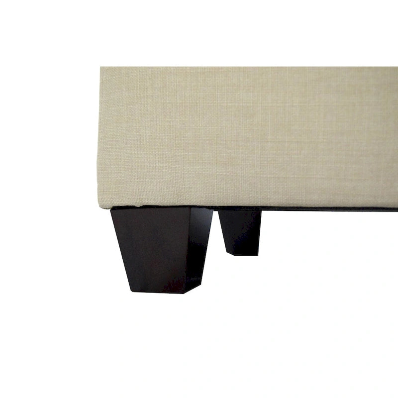 Le banc de rangement à chaussures Sole Secret capitonné beige diamant