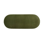 Banc de rangement capitonné ovale en velours Chloe Modern Glam Performance