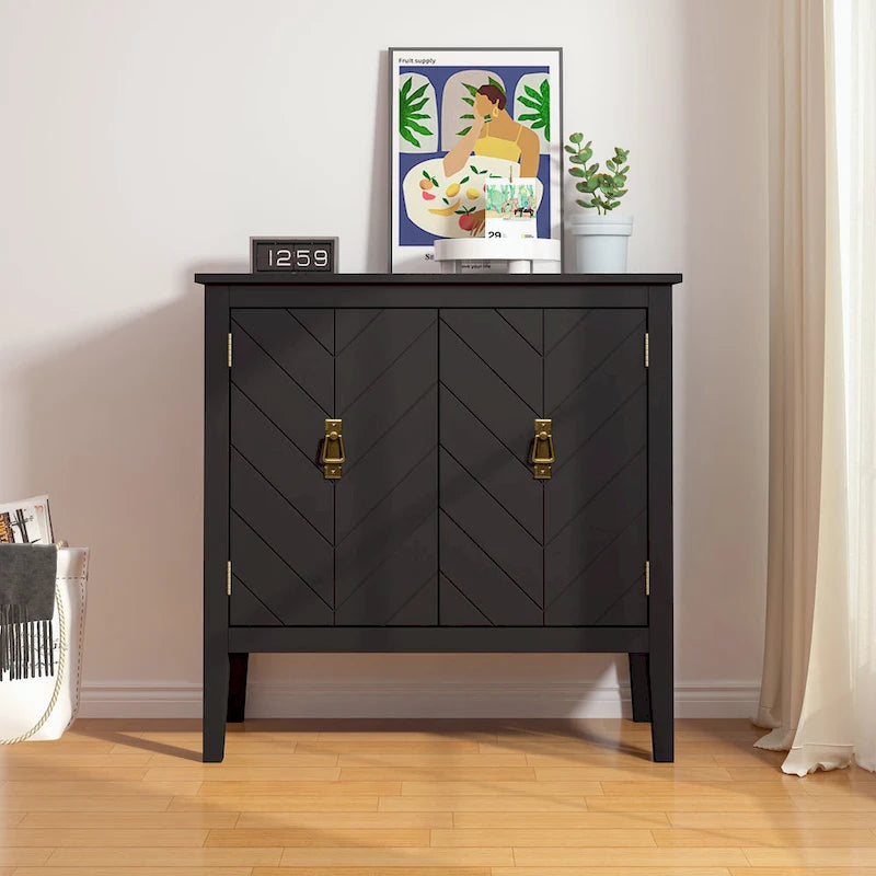 Buffets bas en bois à 2 portes