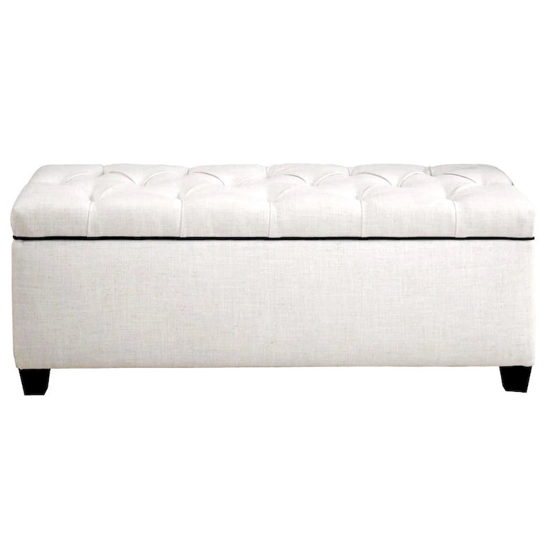 Banc de rangement pour chaussures en tissu Magnolia de Sole Secret Loft avec pieds couleur expresso