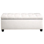 Banc de rangement pour chaussures en tissu Magnolia de Sole Secret Loft avec pieds couleur expresso