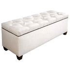 Banc de rangement pour chaussures en tissu Magnolia de Sole Secret Loft avec pieds couleur expresso