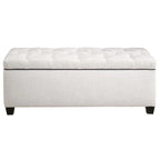 Banc de rangement pour chaussures en tissu Magnolia de Sole Secret Loft avec pieds couleur expresso