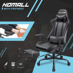 Chaise de jeu avec repose-pieds - Chaise de bureau ergonomique