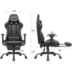 Chaise de jeu avec repose-pieds - Chaise de bureau ergonomique