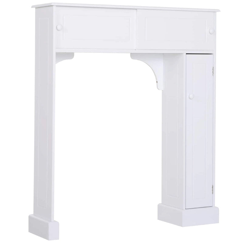 Meuble de rangement de salle de bain HomCom autoportant au-dessus des toilettes - Blanc - 35*9*41