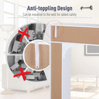 Meuble de rangement de salle de bain HomCom autoportant au-dessus des toilettes - Blanc - 35*9*41