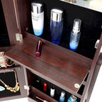 Coiffeuse miroir de rangement de bijoux simple et élégante avec lumières LED