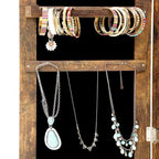 Coiffeuse miroir de rangement de bijoux simple et élégante avec lumières LED