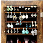 Coiffeuse miroir de rangement de bijoux simple et élégante avec lumières LED
