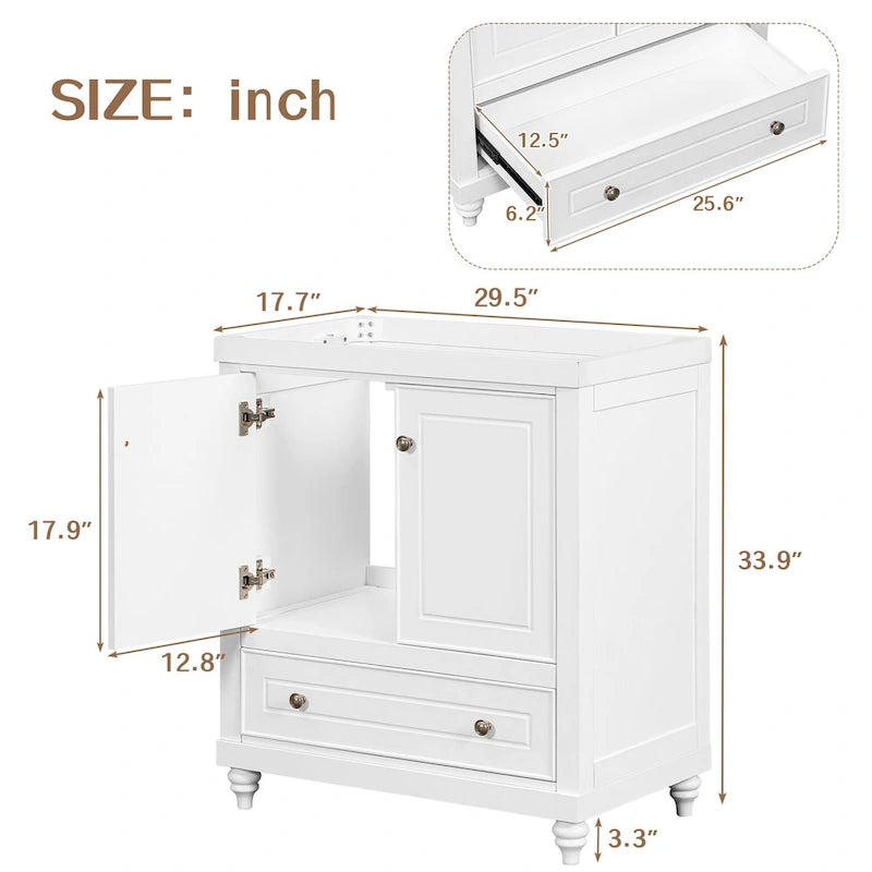 Meuble-lavabo sans évier