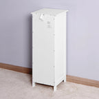 Meuble de Rangement de Salle de Bain Blanc Autoportant avec Tiroirs - 30L x 30P x 82H cm