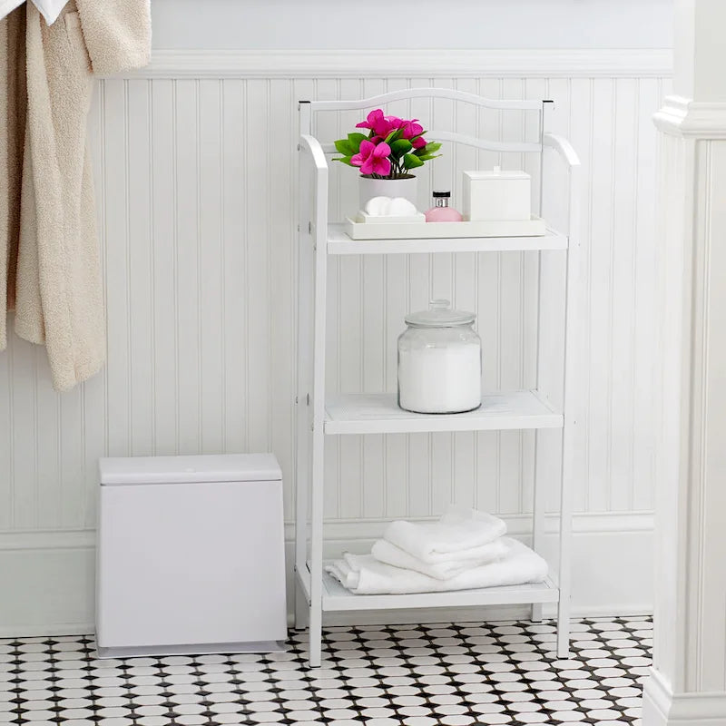Étagère de rangement de salle de bain en métal à 3 niveaux Household Essentials – 10,5L x 17,0W x 35,0H