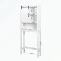 Over-the-Toilet Storage Cabinet with A Barn Door