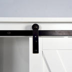 Meuble de rangement sur toilettes avec porte coulissante de style grange