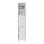 Meuble de rangement de salle de bain autoportant avec 3 tiroirs et étagère réglable