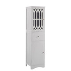 Merax Armoire de salle de bain haute sur pied avec porte en acrylique