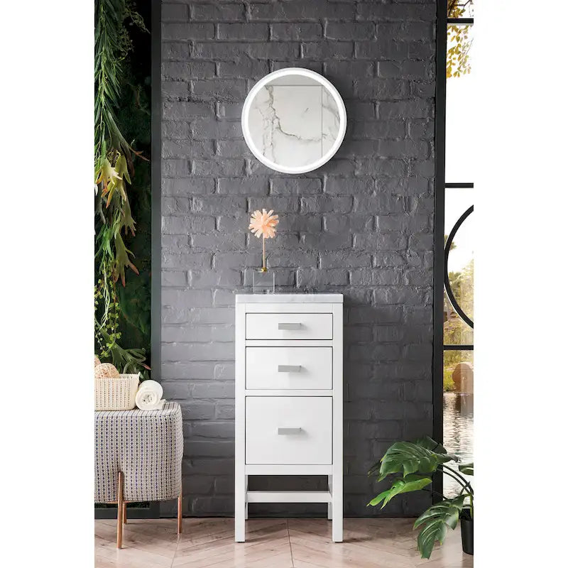Meuble bas Addison 15 avec tiroirs de James Martin Vanities, Blanc brillant