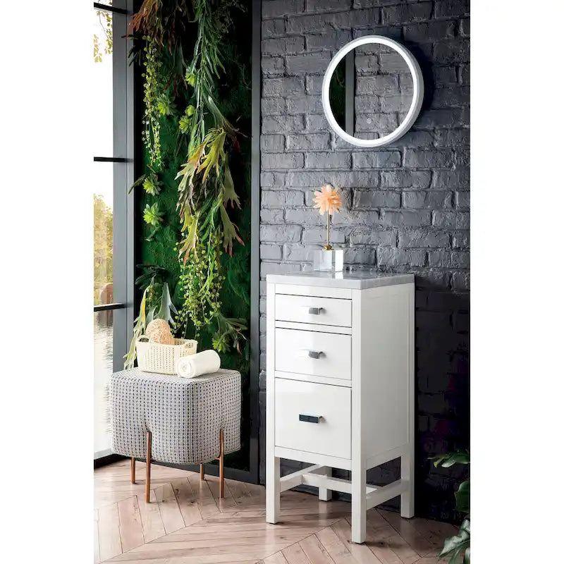 Meuble bas Addison 15 avec tiroirs de James Martin Vanities, Blanc brillant