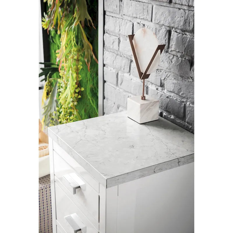 Meuble bas Addison 15 avec tiroirs de James Martin Vanities, Blanc brillant
