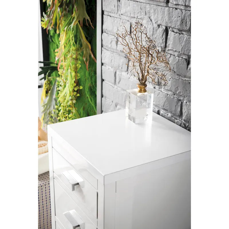 Meuble bas Addison 15 avec tiroirs de James Martin Vanities, Blanc brillant