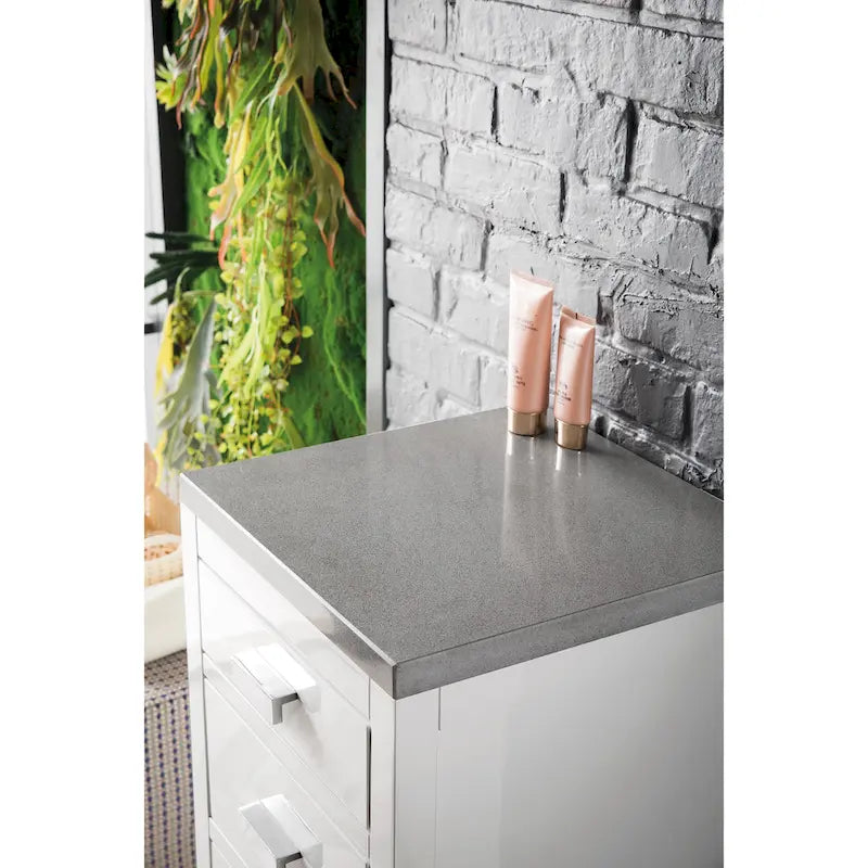 Meuble bas Addison 15 avec tiroirs de James Martin Vanities, Blanc brillant