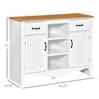 HOMCOM Buffet de Rangement 107 cm avec Tiroirs et Étagères Réglables pour Salle à Manger, Salon