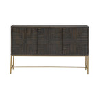 Armoire d'appoint Elinmore marron/or - 58 larg. x 16 prof. x 37 haut.