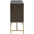 Armoire d'appoint Elinmore marron/or - 58 larg. x 16 prof. x 37 haut.