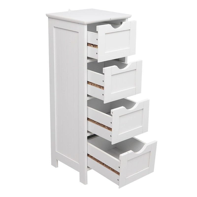 Meuble de rangement pour salle de bain 32FCH 4 tiroirs blanc
