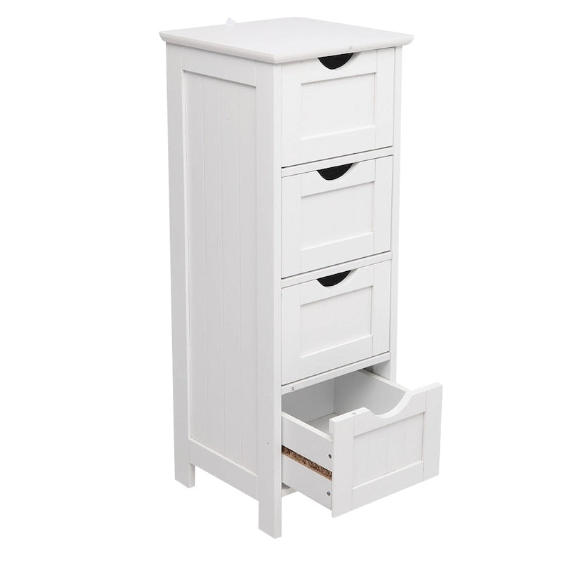 Meuble de rangement pour salle de bain 32FCH 4 tiroirs blanc