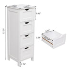Meuble de rangement pour salle de bain 32FCH 4 tiroirs blanc