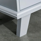 HOMCOM Buffet bahut de rangement d'appoint avec portes persiennes et base surélevée, gris - 31 x 14.25 x 31